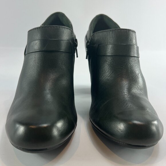 Clarks Bendables Leather Zip Ankle Booties - Picture 2 of 16